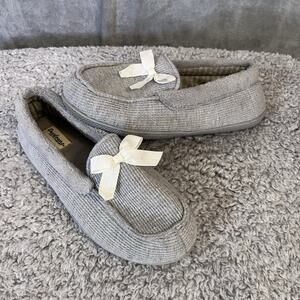 Dearfoams Cozy Comfort Classic Slipper Closed Back Slip On Gray Womens Lg 9/10